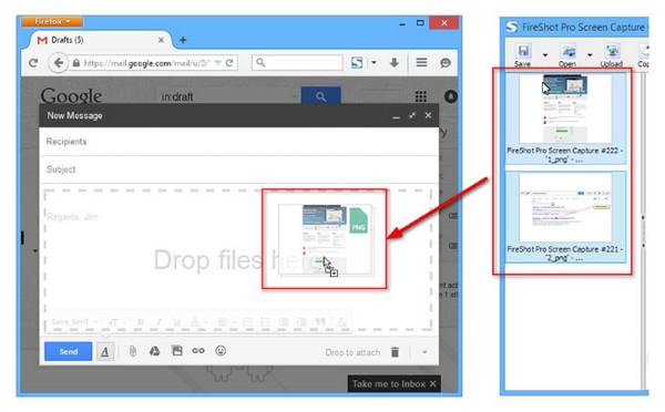 Grabador de pantalla Fireshot para Firefox