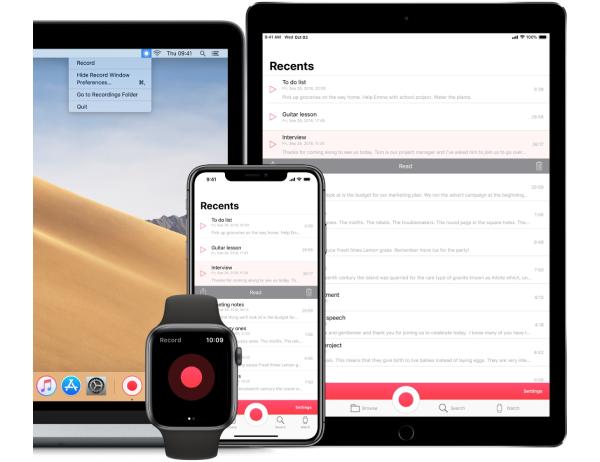 Grabadora de audio para iPhone con solo presionar