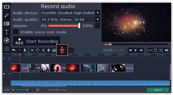 Bản ghi âm Movavi Audio