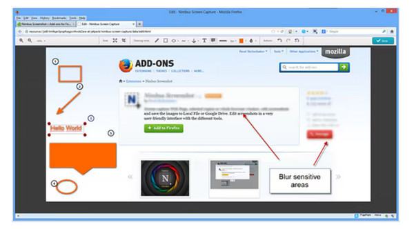 Grabador de pantalla Nimbus Firefox