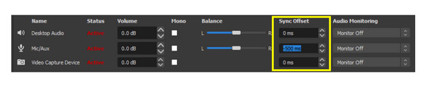 OBS Set Sync Offset