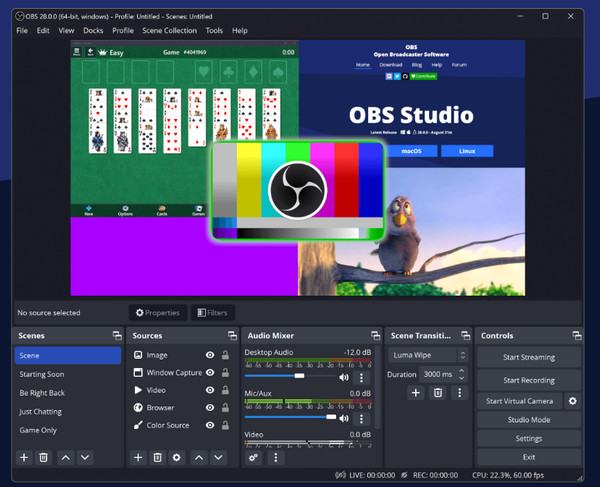 Grabador de pantalla para Firefox de OBS Studio