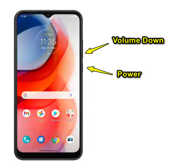 Schermata dei pulsanti fisici Motorola