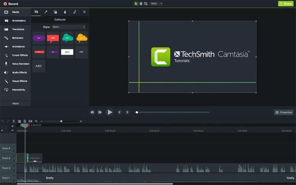 记录鼠标移动 Camtasia