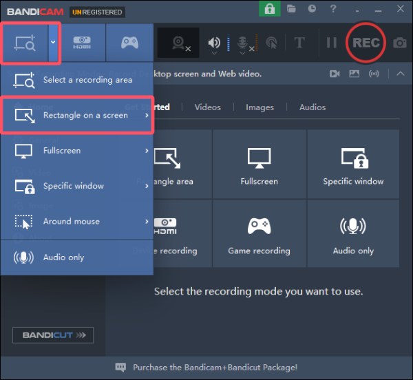 录制模式 Bandicam