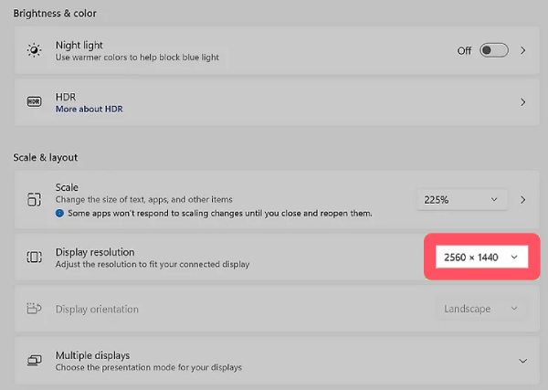 Select Resolution