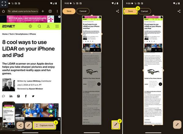 Take Scrolling Screenshot Android 12 And Above