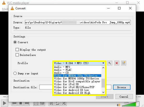 Videokompressor VLC