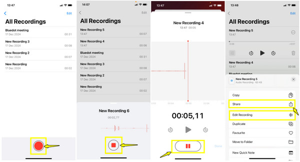 语音备忘录 在 iPhone 上录制对话