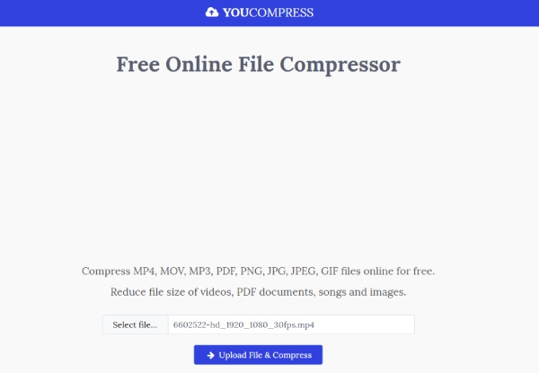 Youcompress Nén Gb sang Mb