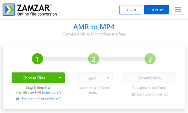 Zamzar Amr'ı Mp4'e Dönüştür