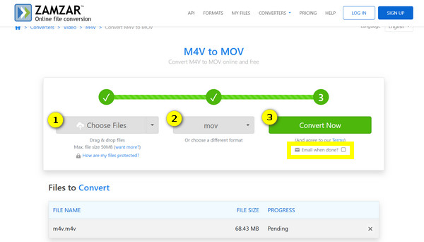 Zamzar M4v'yi Mov'a Dönüştür