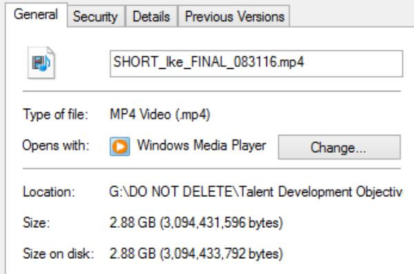 Tamaño de resolución de video 1080P