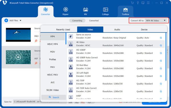 4Easysoft Valitse tulostusmuoto