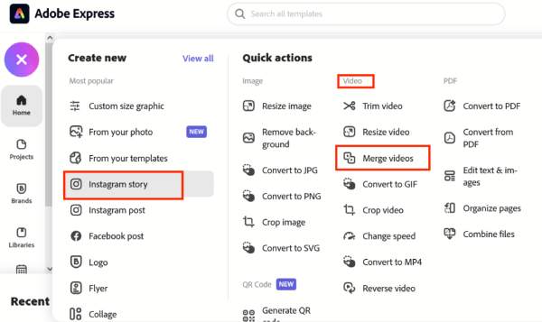 Adobe Expressin yhdistämisvideo