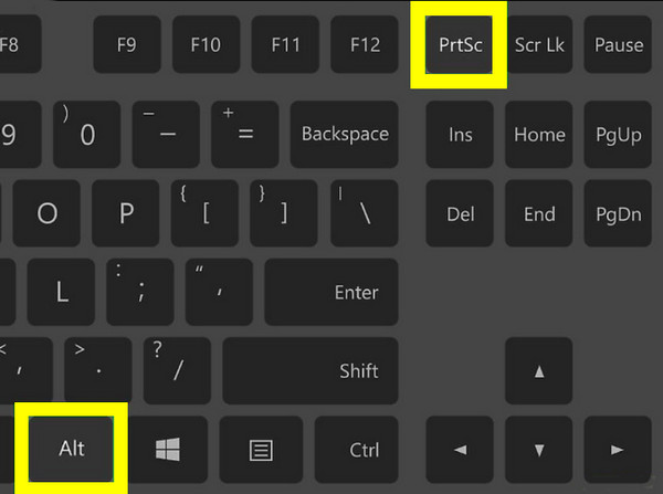 Snímek obrazovky Alt Print Screen ve Windows