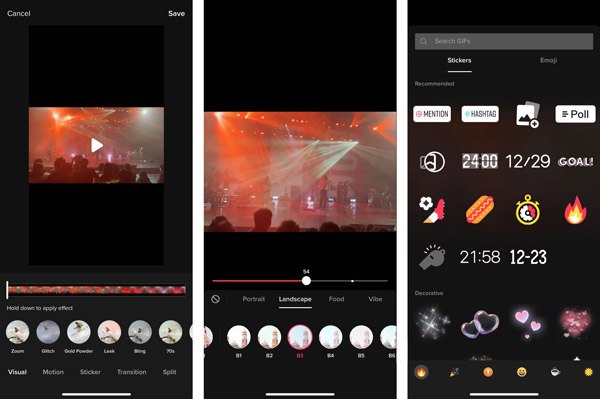 Apply Effects- Stickers To Edit Tiktok Videos
