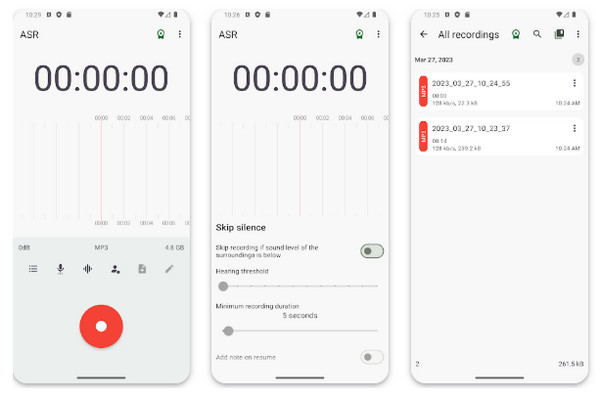 Enregistreur audio ASR Android