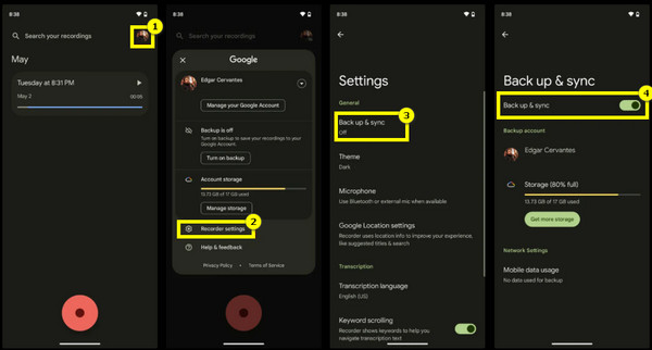 การสำรองข้อมูลและซิงค์เสียงบน Pixel