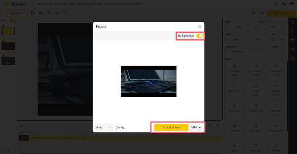 Nén hàng loạt Video Abraia