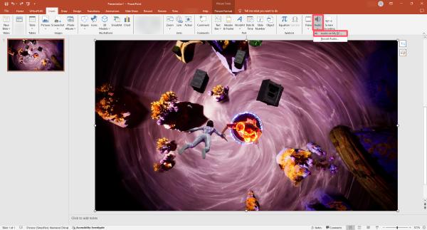 اختر عرض PPT الصوتي