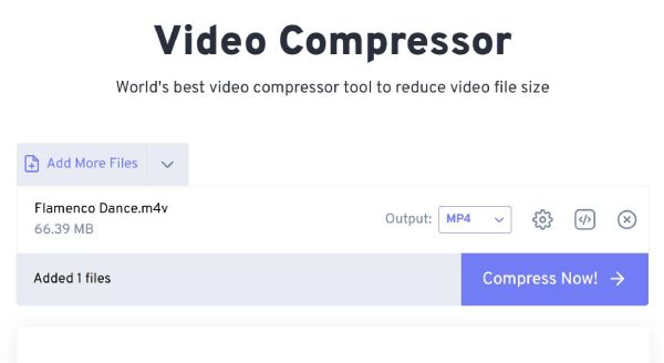 Comprimir um vídeo Freeconvert