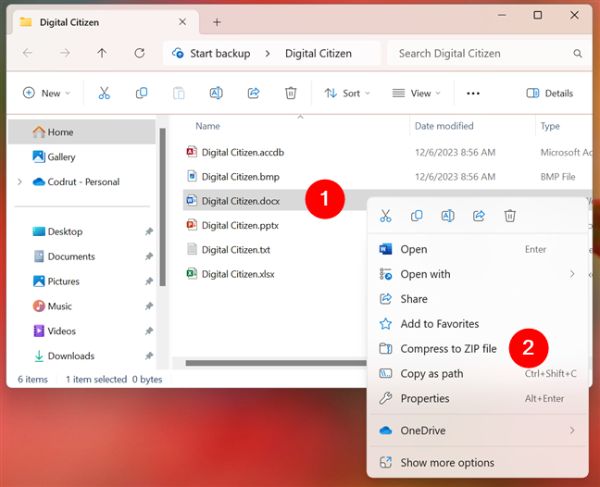 Compactar vídeo para Zip no Windows 11