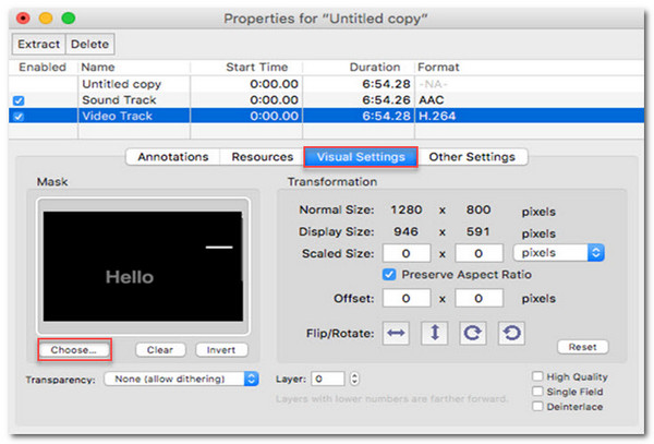 Crop Video Quicktime