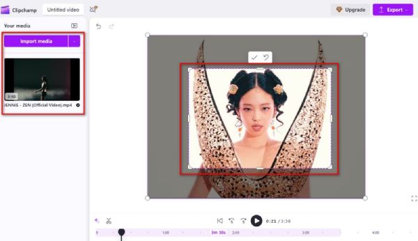 Rajaa YT-videota Clipchampilla
