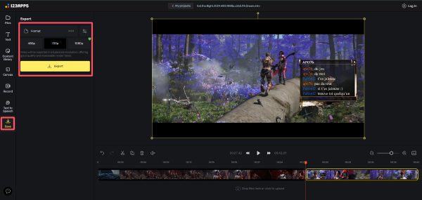 Video exportieren 123