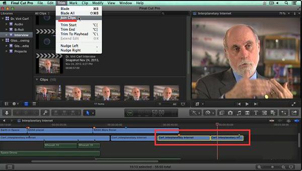 Final Cut Pro egyesítési videó