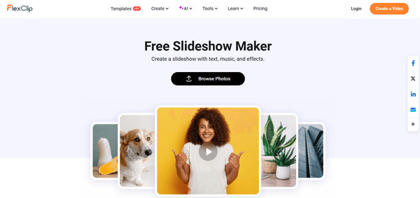 Flexclip Online Slideshow Maker