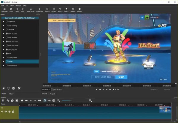 Game Video Edit Shotcut