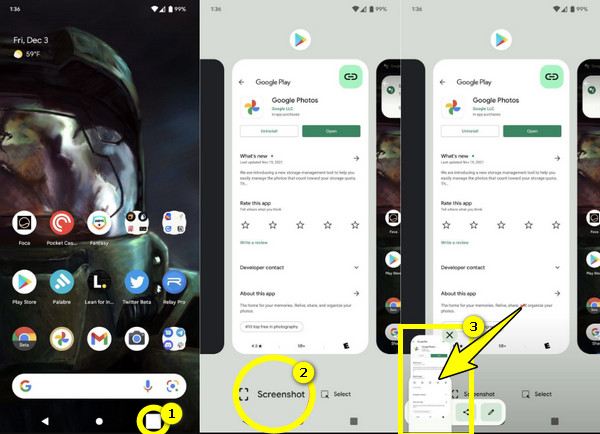 Google Pixel 3ボタンナビゲーション