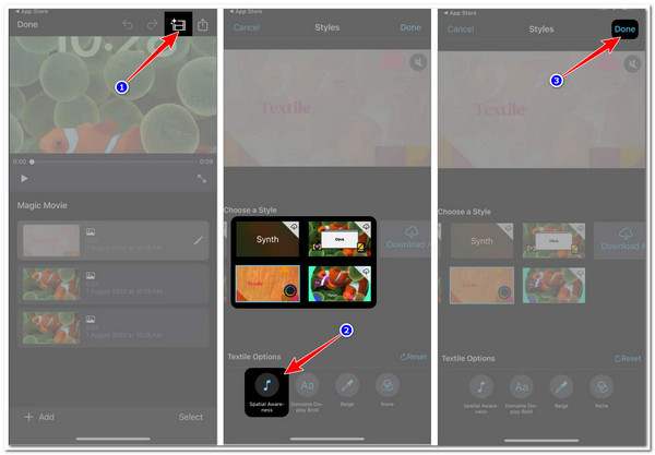 IMovie alkalmazás – Diavetítés készítése iPhone-ra