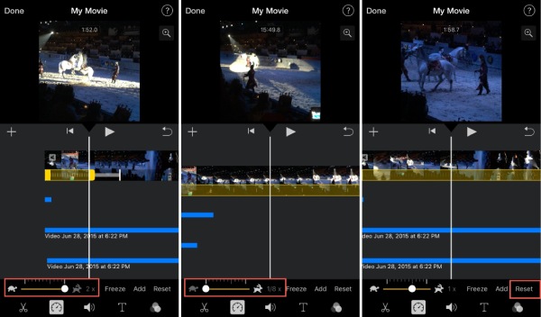 iMovie Speed up Video