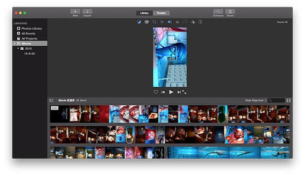 iImporter une vidéo iMovie Mac