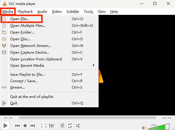 Importer une vidéo VLC