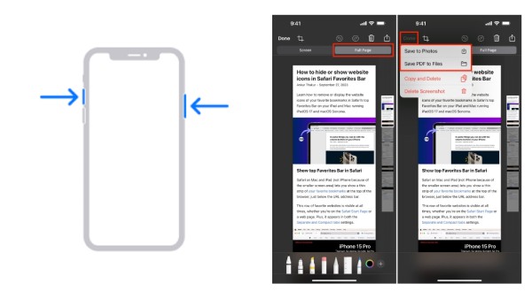 iPhone 长截图 Safari