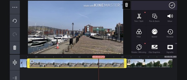 Kinemaster Trim videó