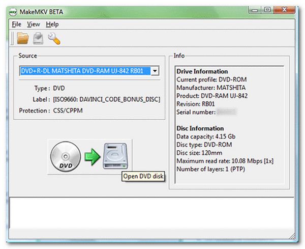 Insertar DVD Makemkv