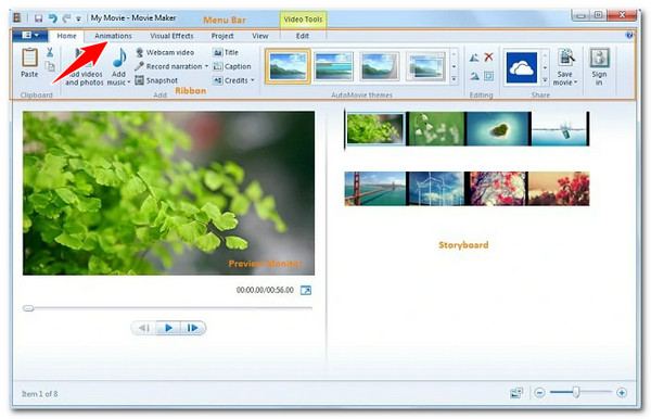 Movie Maker recadrer une vidéo Mp4