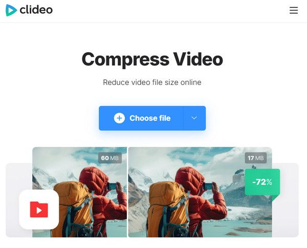 Online-videoiden kompressori Clido