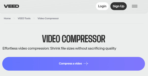 Online-videokompressori Veed.io