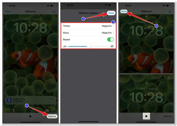 Fotóalkalmazás Diavetítés készítése iPhone-ra