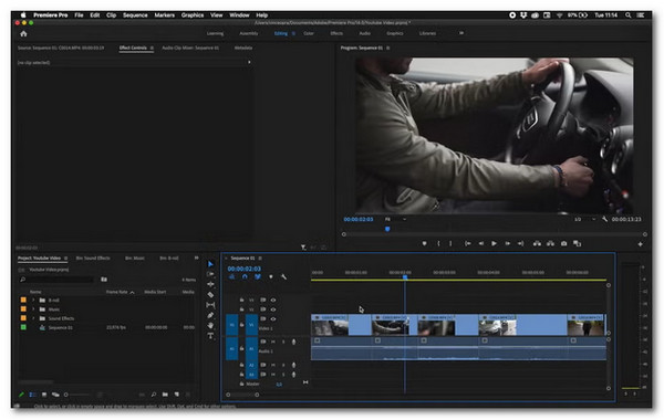 Interface do Premiere Pro