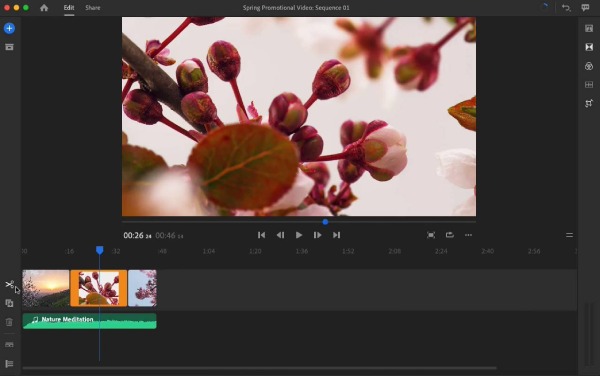 Premiere Rush Mac -editori