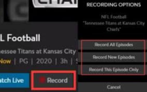 录制 Sling TV DVR