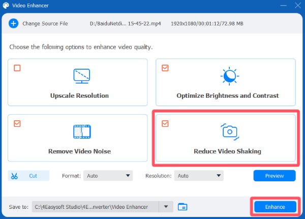 Vähennä videon tärinää 4Easy