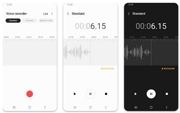 Enregistreur audio Samsung Android